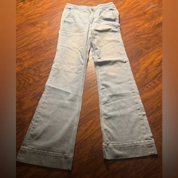 Pilcro and The Letterpress High Rise Bootcut Jeans Zip Pocket Light Blue Sz.27 - Picture 2 of 11